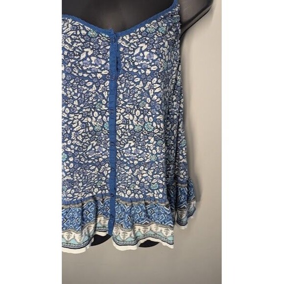 American Eagle Tank Top Womens Size Large Boho Floral Cottagecore Romantic Flowy - Picture 2 of 5